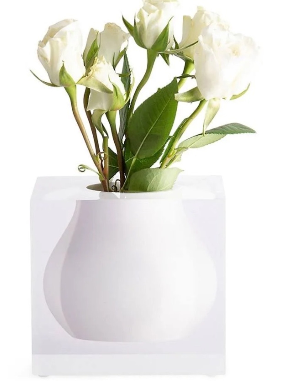 The JR William Acrylic Mosco Hamptons White bud vase